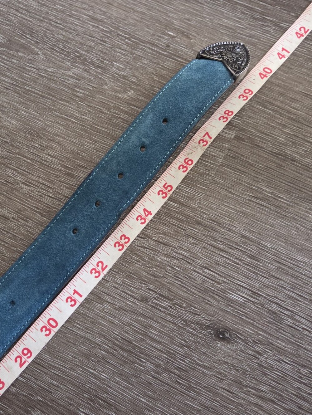 Idyllwind Blue Suede Belt *No Buckle* Sz Medium - Picture 8 of 9